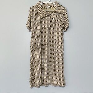 Kate Quinn Geometric Lounge Dress Cowl Neck Size‎ 8